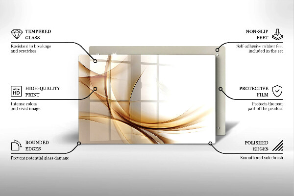 Kuchynská doska zo skla Abstraktné tvary