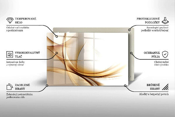 Kuchynská doska zo skla Abstraktné tvary