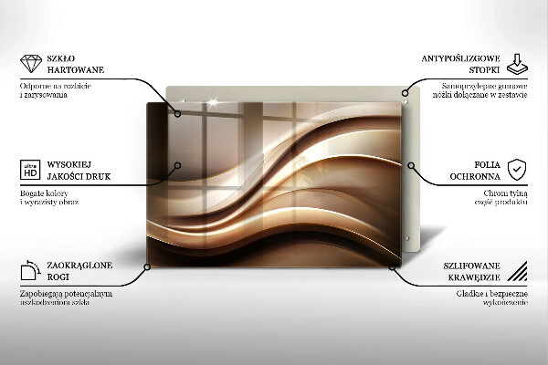 Kuchynská doska zo skla Abstrakcia jemné línie