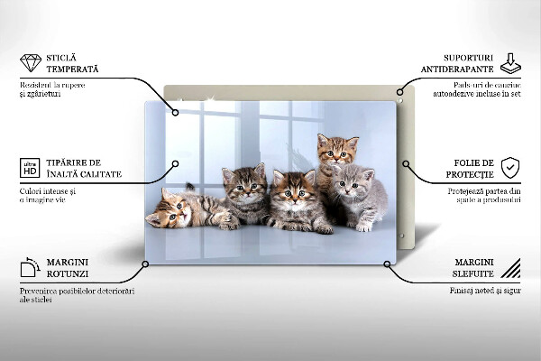Kuchynská doska zo skla Sladké mačiatka