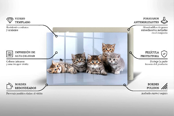 Kuchynská doska zo skla Sladké mačiatka