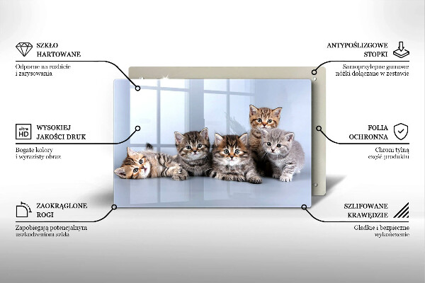 Kuchynská doska zo skla Sladké mačiatka