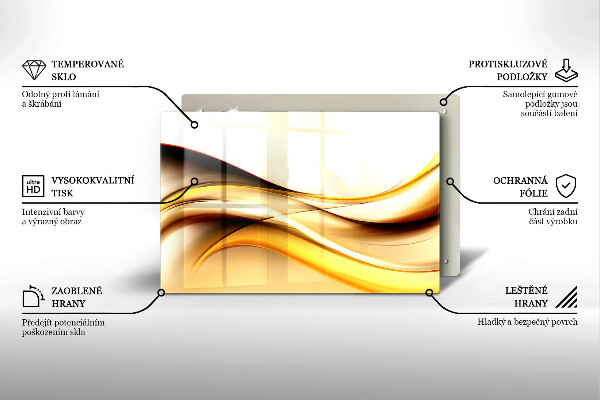 Kuchynská doska zo skla Abstraktné dymové čiary