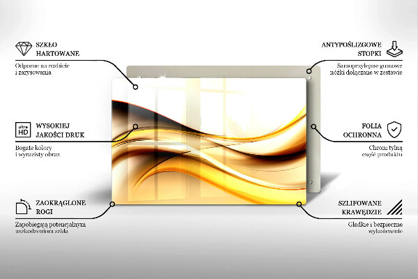 Kuchynská doska zo skla Abstraktné dymové čiary