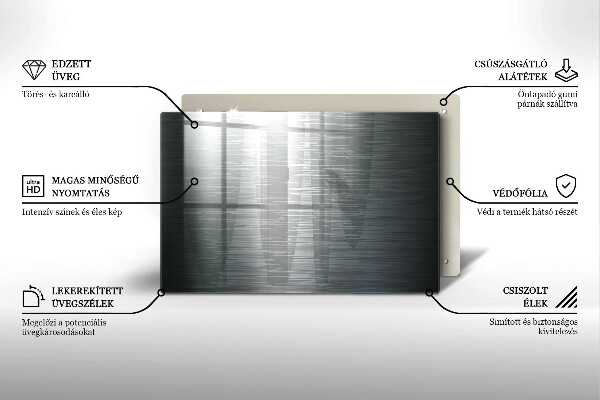 Kuchynská doska zo skla Kovová textúra