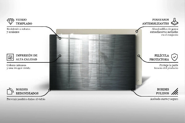Kuchynská doska zo skla Kovová textúra