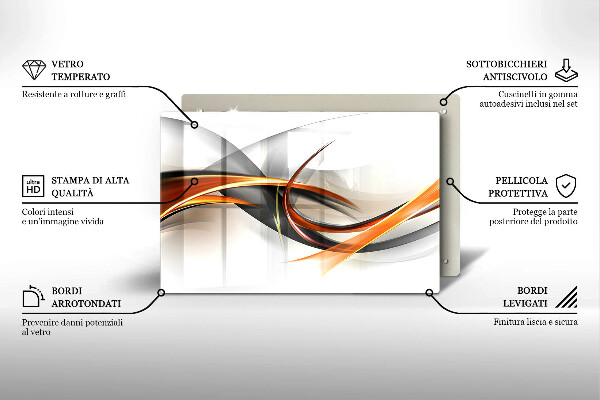 Kuchynská doska zo skla Moderné tvary