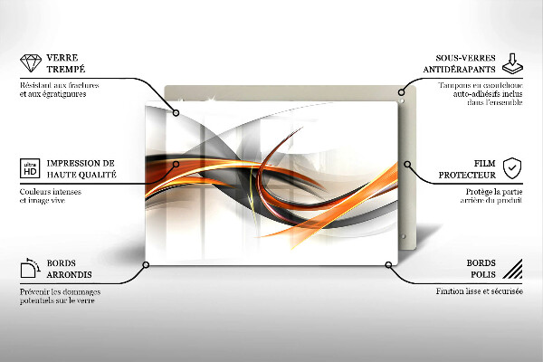 Kuchynská doska zo skla Moderné tvary
