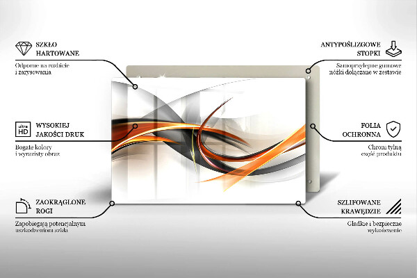 Kuchynská doska zo skla Moderné tvary