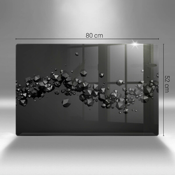 Kuchynská doska zo skla 3D abstrakcia tvarov