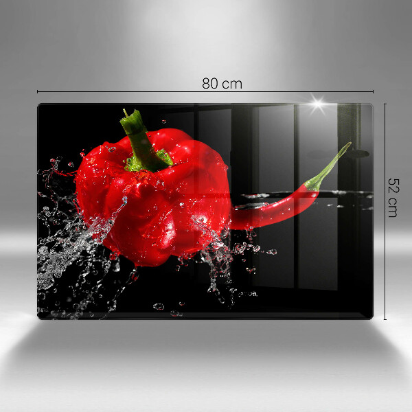 Kuchynská doska zo skla Červená paprika vo vode