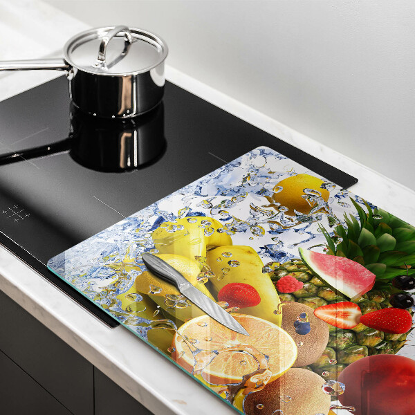 Kuchynská doska zo skla Šťavnaté ovocie a voda