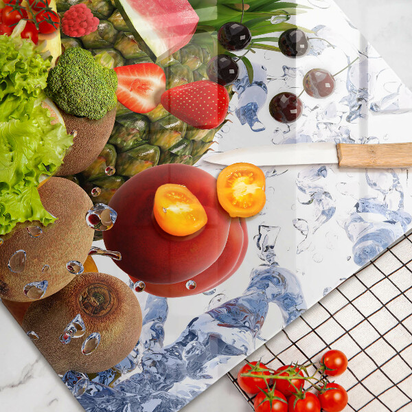 Kuchynská doska zo skla Šťavnaté ovocie a voda