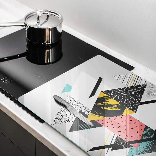 Kuchynská doska zo skla Abstraktné trojuholníky