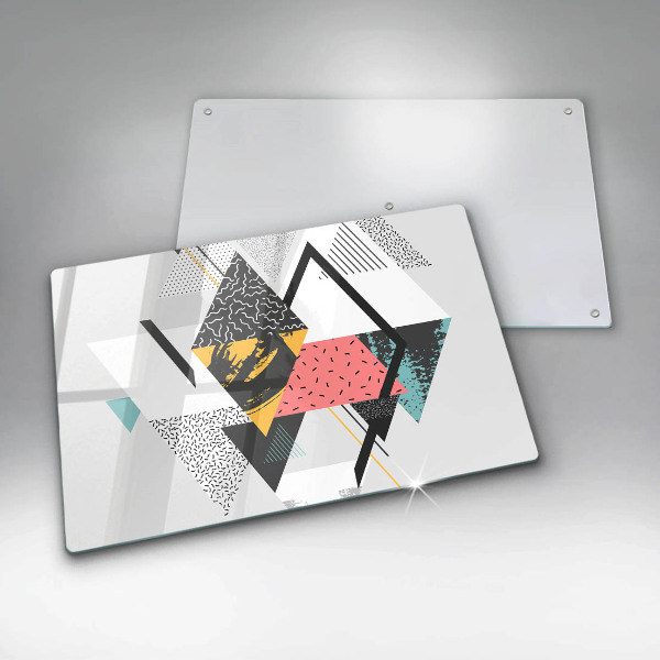 Kuchynská doska zo skla Abstraktné trojuholníky