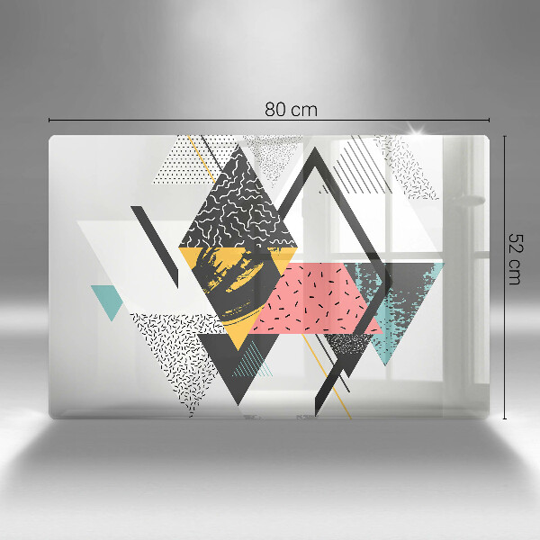 Kuchynská doska zo skla Abstraktné trojuholníky