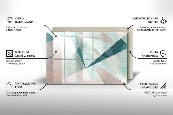 Kuchynská doska zo skla Ostrá abstrakcia