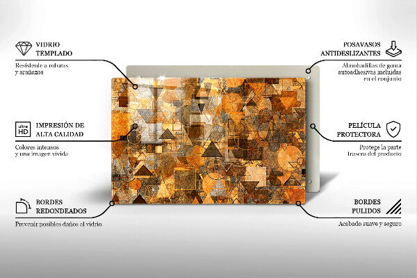 Kuchynská doska zo skla Bezšvový vzor geometrických útvarov
