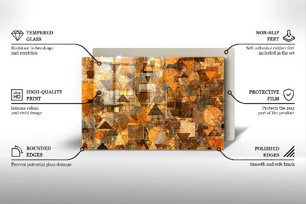 Kuchynská doska zo skla Bezšvový vzor geometrických útvarov