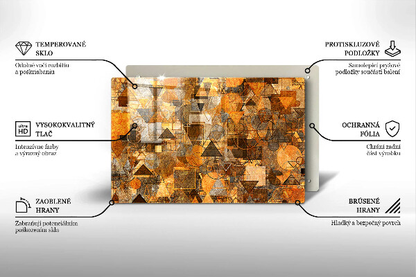 Kuchynská doska zo skla Bezšvový vzor geometrických útvarov
