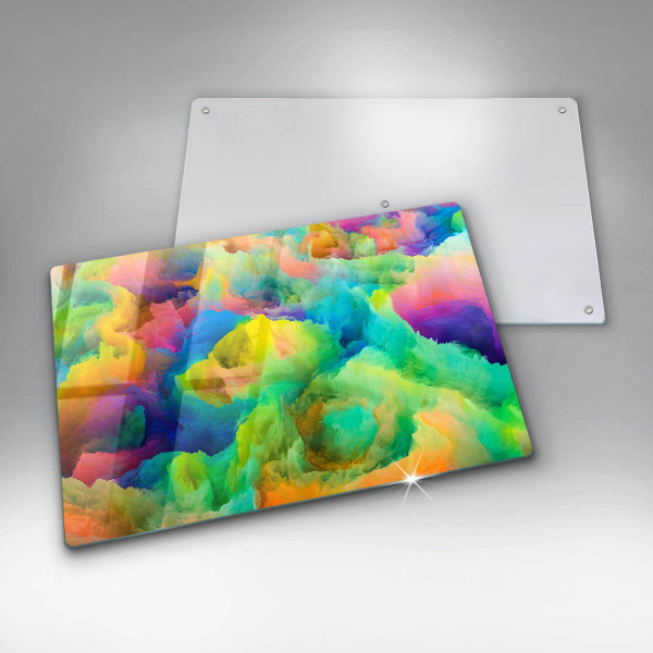 Kuchynská doska zo skla Farebná abstrakcia