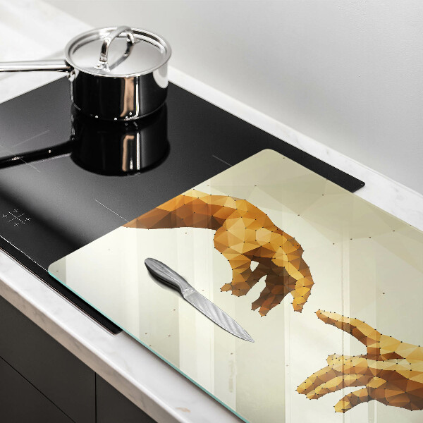 Kuchynská doska zo skla Stvorenie Adamových rúk