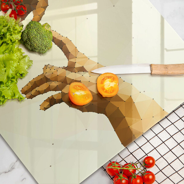 Kuchynská doska zo skla Stvorenie Adamových rúk