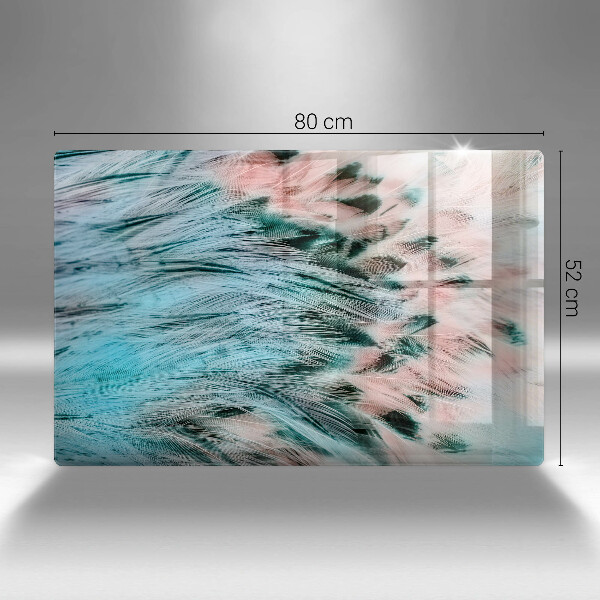 Kuchynská doska zo skla Boho vtáčie perie