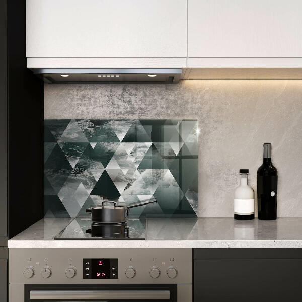 Kuchynská doska zo skla Trojuholníky a voda