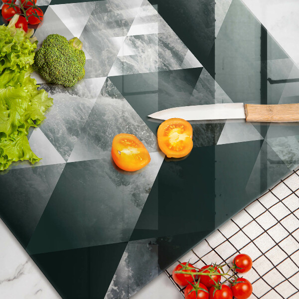 Kuchynská doska zo skla Trojuholníky a voda