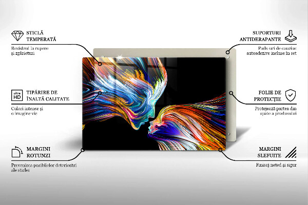 Kuchynská doska zo skla Bozk abstrakcia