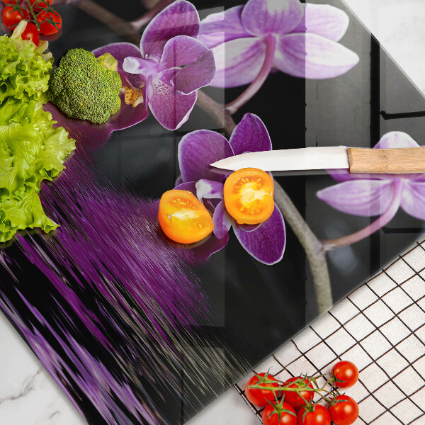 Kuchynská doska zo skla Orchideová zenová voda