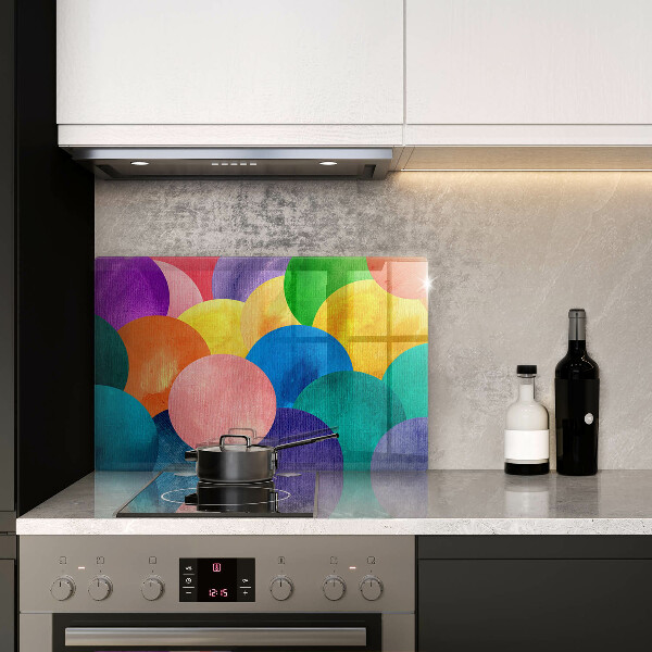 Kuchynská doska zo skla Farebné kruhy