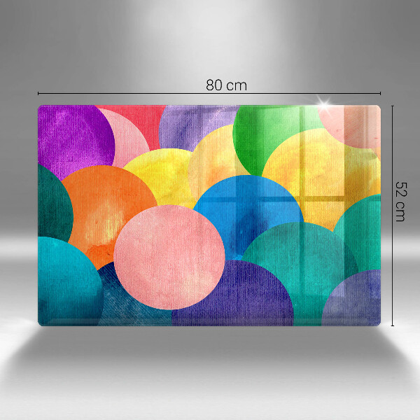Kuchynská doska zo skla Farebné kruhy