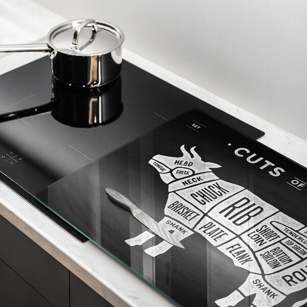 Kuchynská doska zo skla Kravské mäso hovädzie mäso