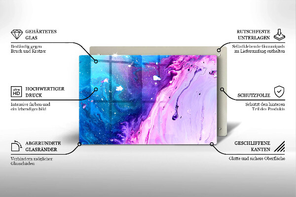 Kuchynská doska zo skla Abstrakce atramenty