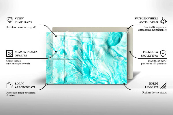 Kuchynská doska zo skla Abstrakcia farby