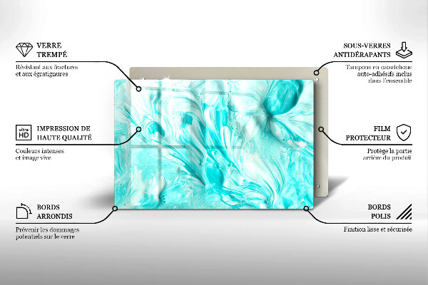 Kuchynská doska zo skla Abstrakcia farby