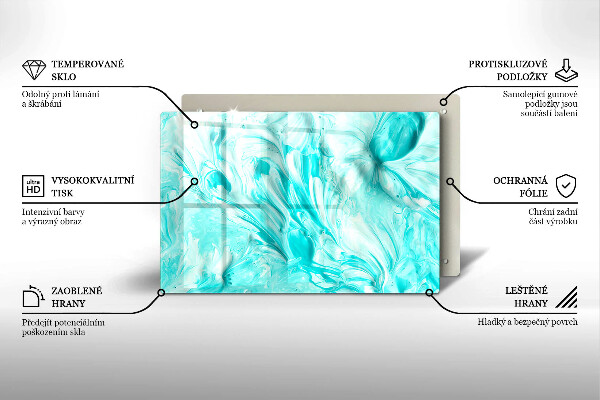 Kuchynská doska zo skla Abstrakcia farby
