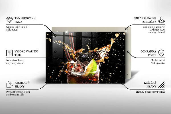 Kuchynská doska zo skla Pite s ľadom