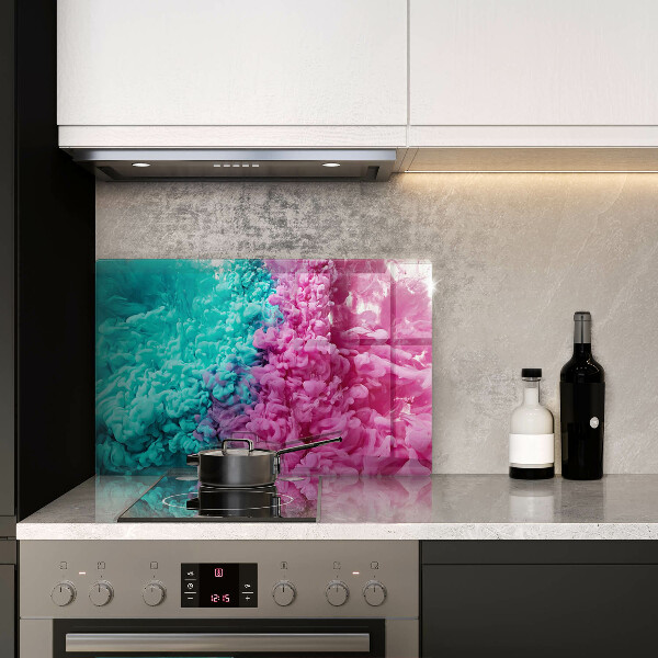 Kuchynská doska zo skla Tyrkysovo-ružový dym