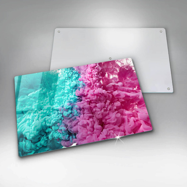 Kuchynská doska zo skla Tyrkysovo-ružový dym
