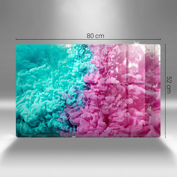 Kuchynská doska zo skla Tyrkysovo-ružový dym