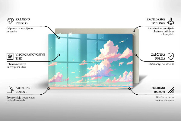 Kuchynská doska zo skla Rozprávkové nebo