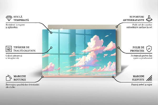 Kuchynská doska zo skla Rozprávkové nebo