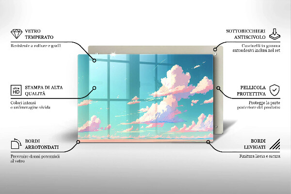 Kuchynská doska zo skla Rozprávkové nebo