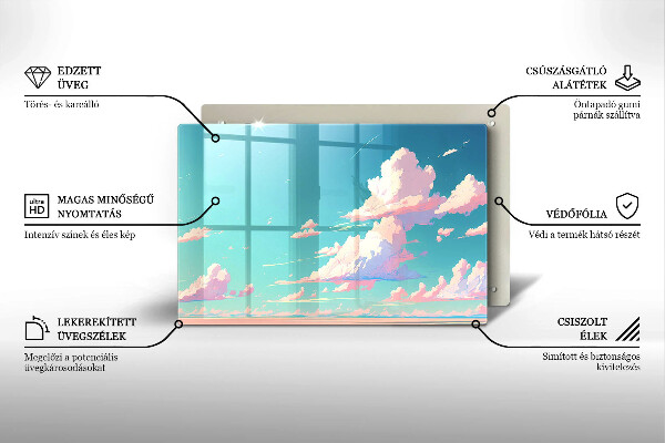 Kuchynská doska zo skla Rozprávkové nebo