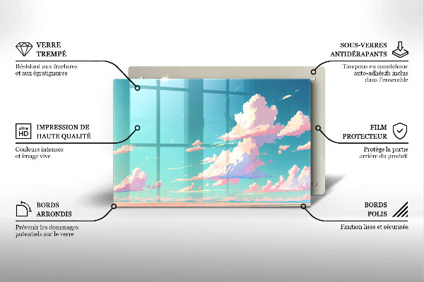 Kuchynská doska zo skla Rozprávkové nebo