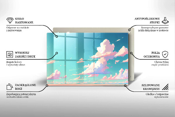 Kuchynská doska zo skla Rozprávkové nebo