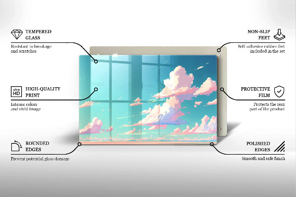 Kuchynská doska zo skla Rozprávkové nebo